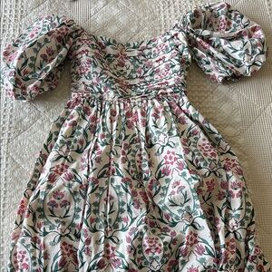 Abercrombie & Fitch Pink and Green Floral Maxi Dress